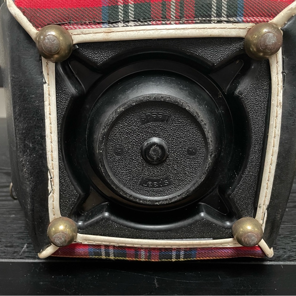 Vintage Leeds Red & Black Plaid Bowling Ball Carrier - Picture 4 of 11